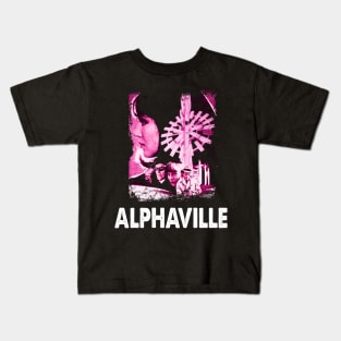 Anna and Lemmy's Odyssey Alphavilles Classic French Cinema Couture Threads Kids T-Shirt